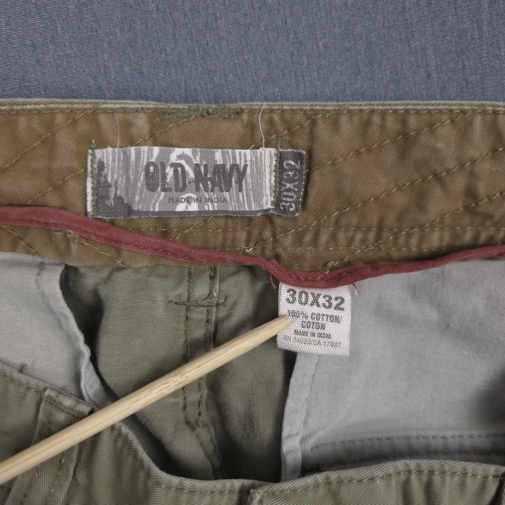 Vintage Old Navy Military Cargo Pants Mens 30x32 (Fits 30x31) Green Y2K Skater - Picture 16 of 16